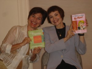 Jennifer Louden with Victoria Moran and their newest books