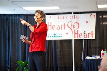 Zonya Foco speaking women's heart health, Zonya and Speak Well Being, Go Red for Women Speaker